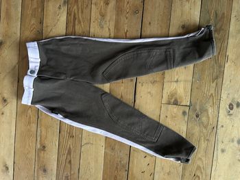 Pantalon d’équitation marron et rose 8 ans Equithème