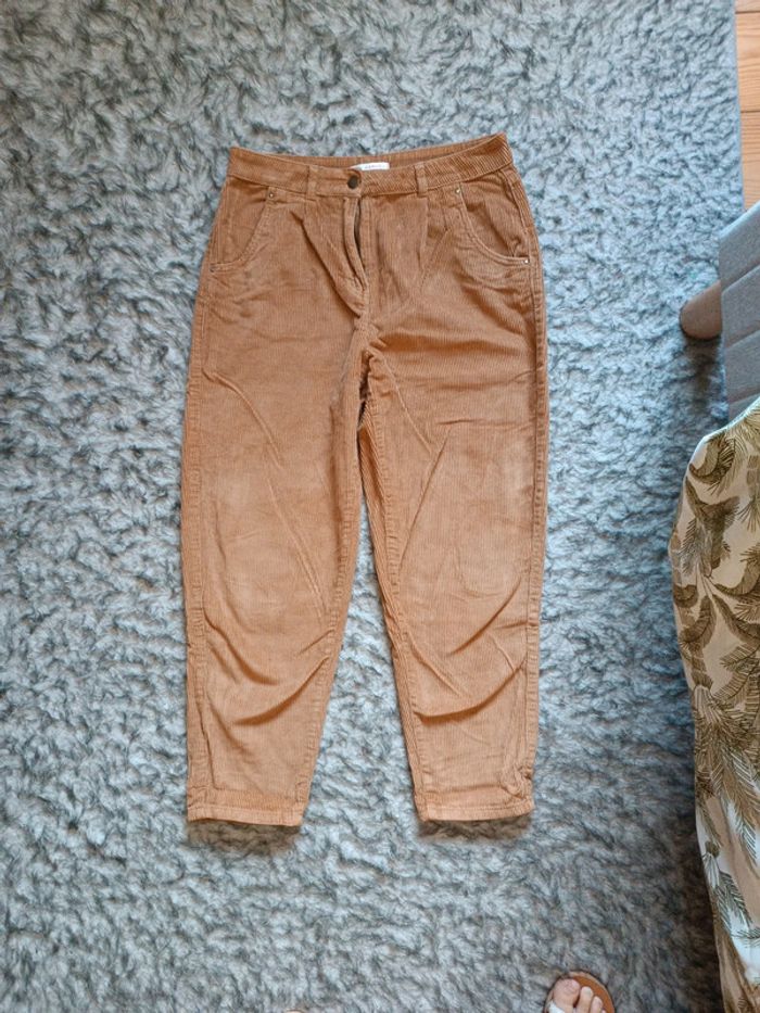 Magnifique pantalon velours camaïeu femme taille 38