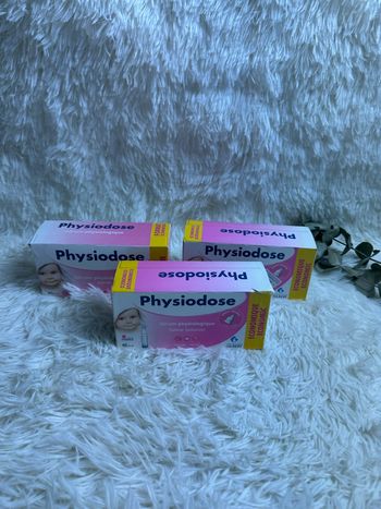 Lot de 3 boîtes de sérum physiologique physiodose