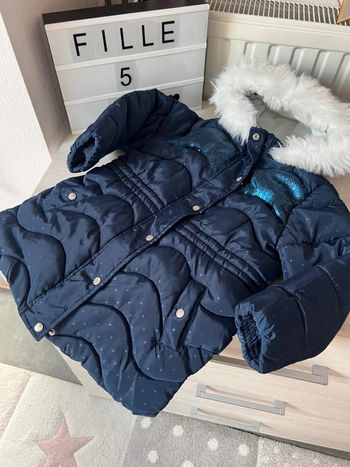 Longue doudoune marine chaude Sergent Major 5 ans