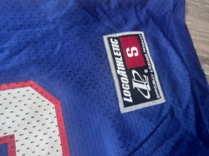 Maillot de football americain bleu vintage années 90 starter New York Giants Danny Kanell - photo numéro 3
