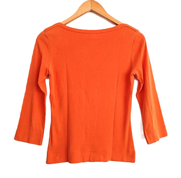 T shirt orange manches 3/4. Camaieu. Taille 1 / 36 / 38 - photo numéro 7