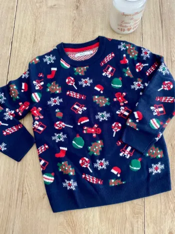 Pull de noël lumineux Jules 8 ans