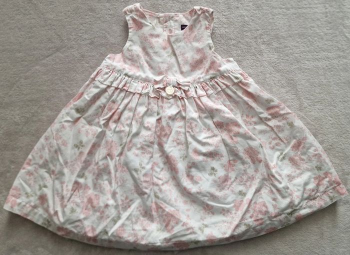 Ensemble 5p (robe, t-shirt, gilet, chapeau) blanc & rose papillons - 12M - Sergent Major (BE) - photo numéro 2