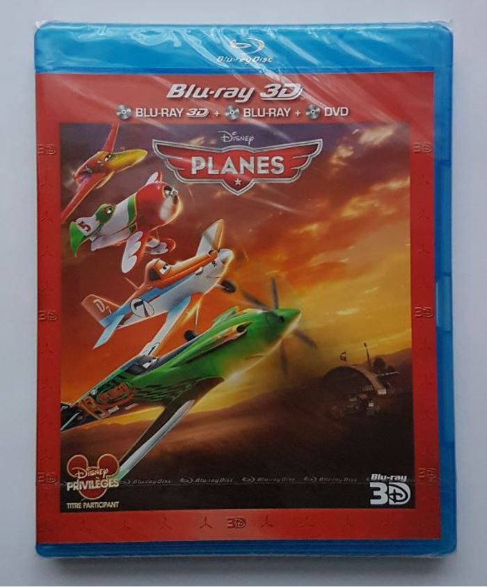 Combo Planes Blu ray 3D + Blu ray + Dvd Neuf