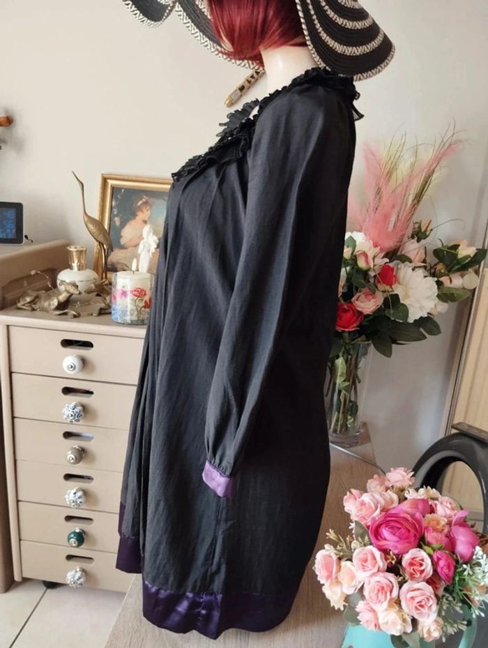 💕Robe Évasée Satin,Froufrous & Sequins T34/36💕 - photo numéro 8