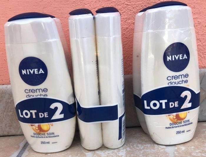 Lot de 6 crèmes douche Nivea douceur neufs dans emballage - photo numéro 2