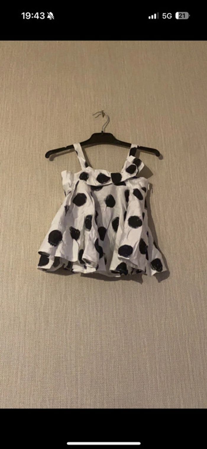 Tunique noir et blanche 4 ans