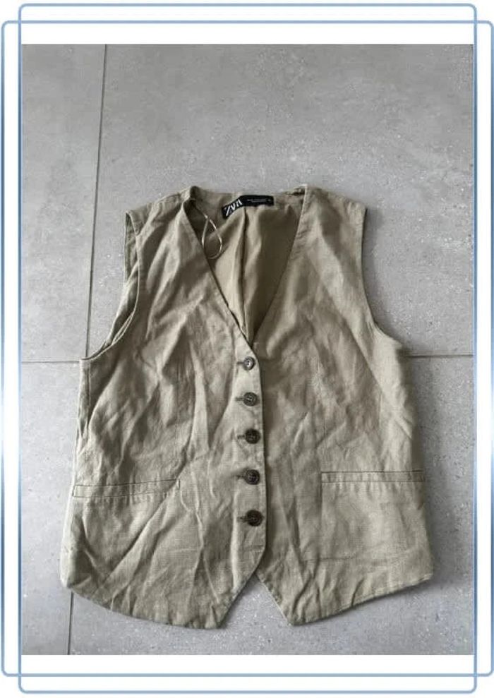 Haut de costume vert zara, taille XS, très bon état