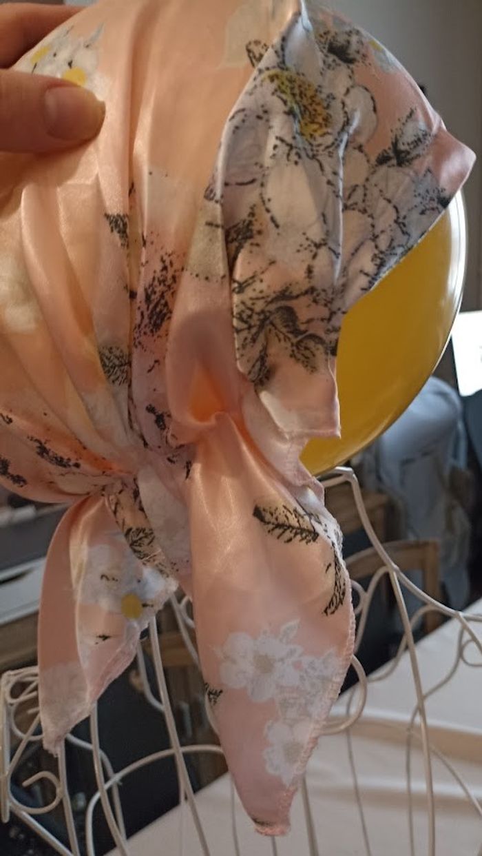 Bonnet de Nuit Satiné Pêche Fleuri - Protège & Sublime vos Cheveux ! - photo numéro 6