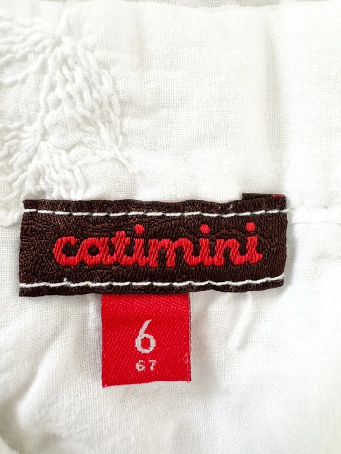 Robe blanche sans manches Catimini Taille 6 mois - photo numéro 4