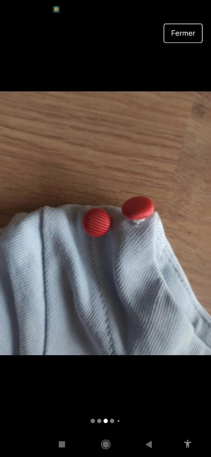 marinière bleu ciel et corail avec noeud marinière cyrillus 6ans - photo numéro 3