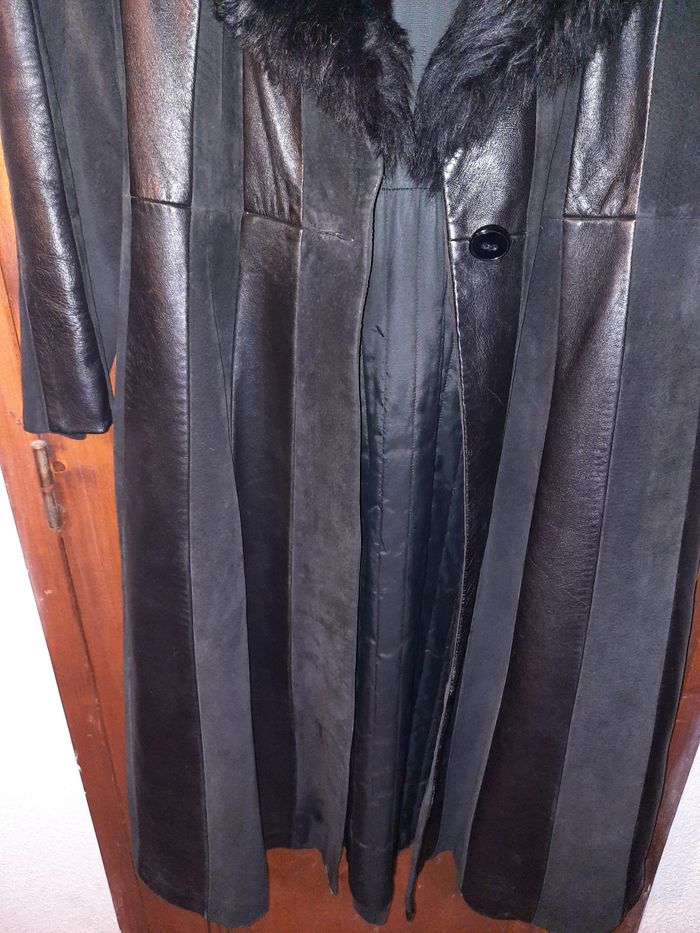 Manteau cuir et daim - photo numéro 2