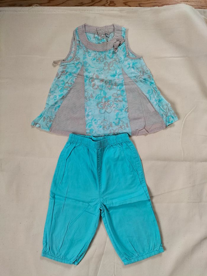 Ensemble tunique pantalon été fille 2 ans