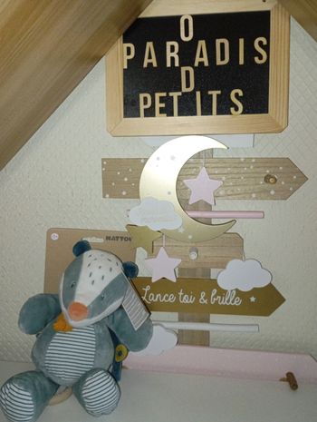Grande peluche musicale Félix le blaireau nattou 