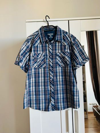 Chemise bleu à carreaux Terranova Taille XXL