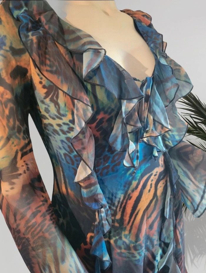 Robe courte volantée m. longue taille 38 - photo numéro 5