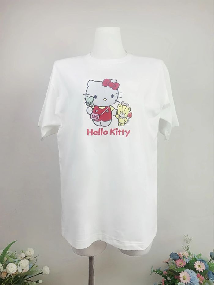 Top T-Shirt style Oversize brodé Sanrio Hello Kitty Cute Kawaii Cosplay Lolita