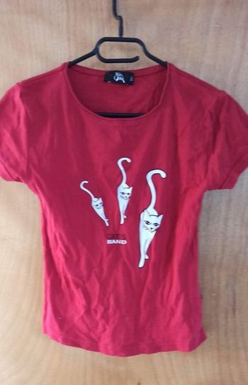 Adorable tee shirt avec impression Chats