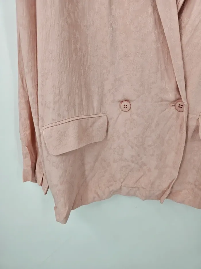 Veste blazer La Fée Maraboutée – Taille 38 – Coloris rose poudré - défaut tâche - photo numéro 3