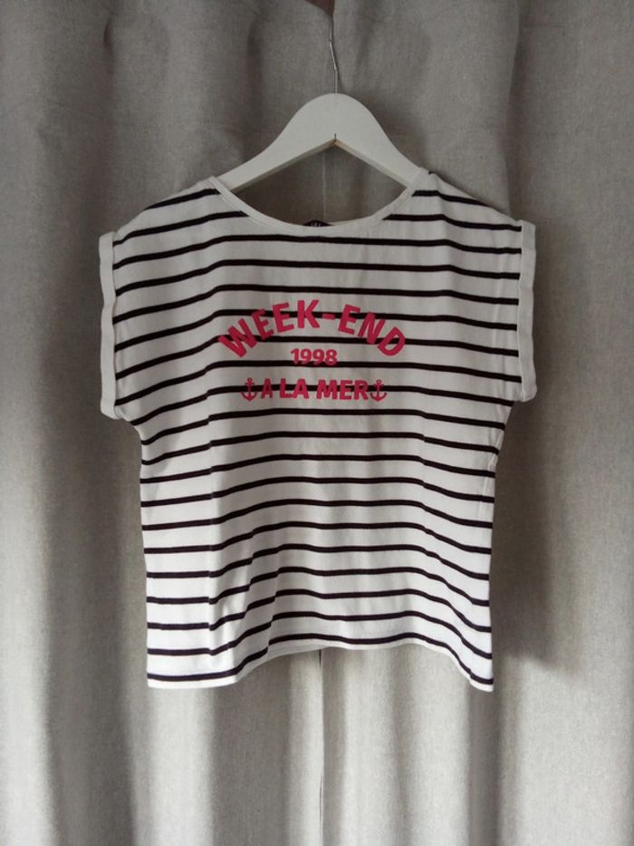 T-shirt weekend à la mer fille 10 ans
