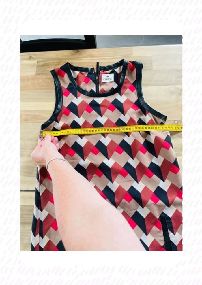 Robe fluide chipie taille 34 à motif géométrique - photo numéro 15