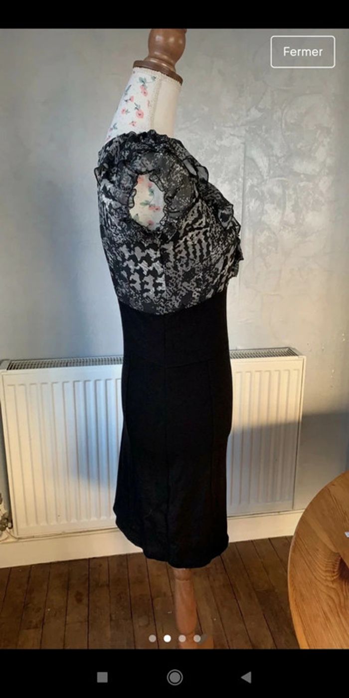 Robe chic 38 breal imprimée et noire - photo numéro 2