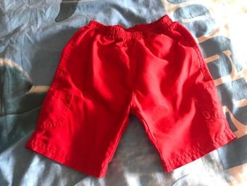 Short garçon rouge 23 mois
