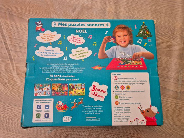 Coffret 3 Puzzles Sonores musical – Noël 🎄 - photo numéro 4