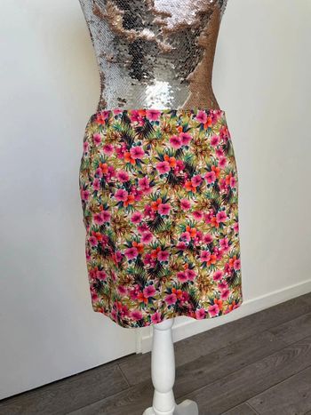 Jupe d’été fleurs tropical naf naf 36