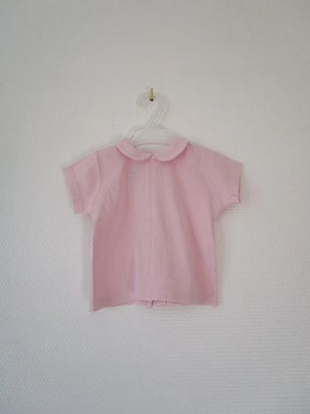 T-shirt rose pâle Petit Bateau 6 mois TBE