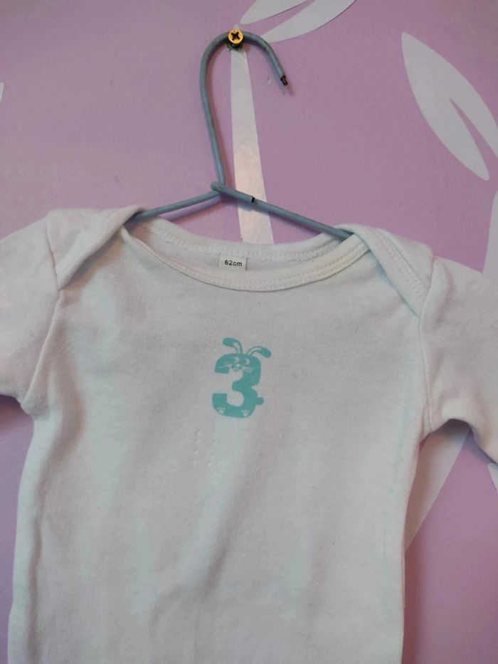 Lot 3 body manches longues 3 mois - photo numéro 6