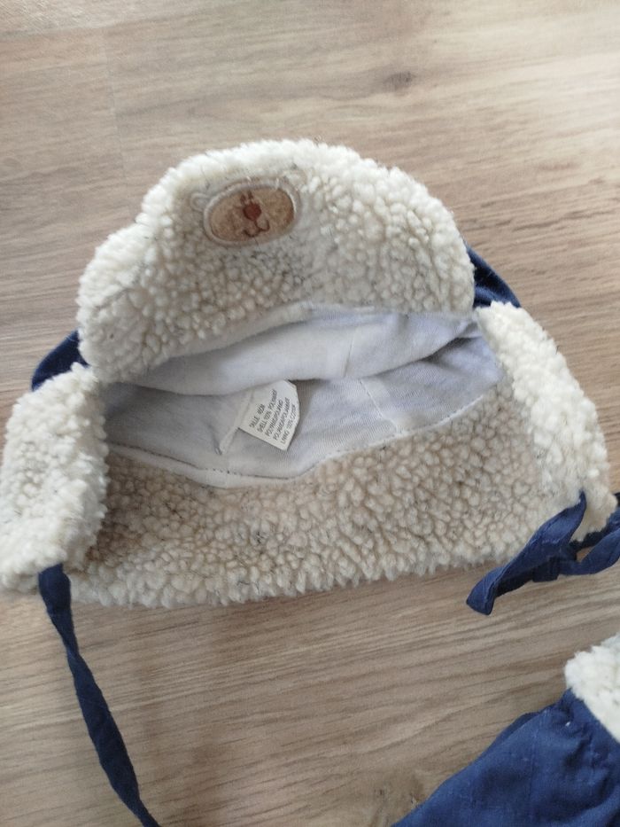 Bonnet et moufle bébé 46 cm - photo numéro 2
