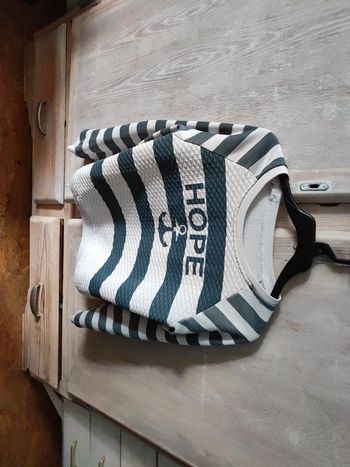 Petit pull gris et blanc