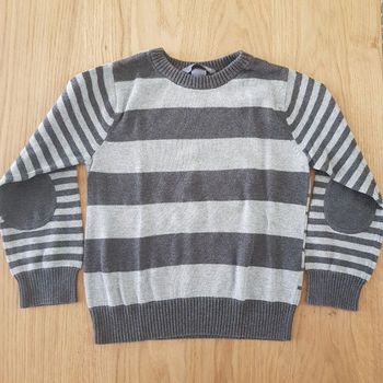 Pull à rayures gris h&m 3  ans