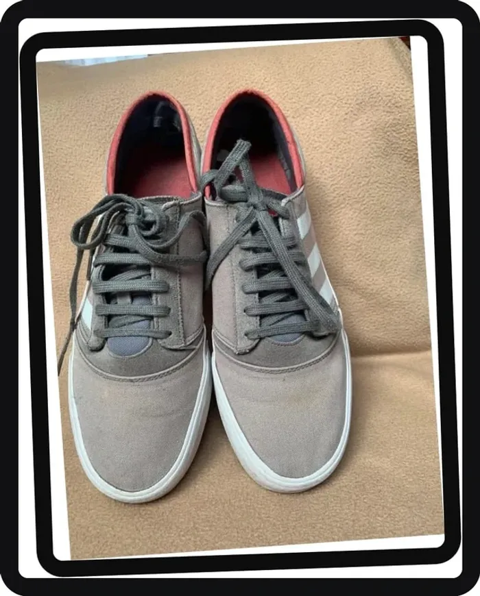 Adidas baskets homme/grand ado P/45 en toile - photo numéro 5