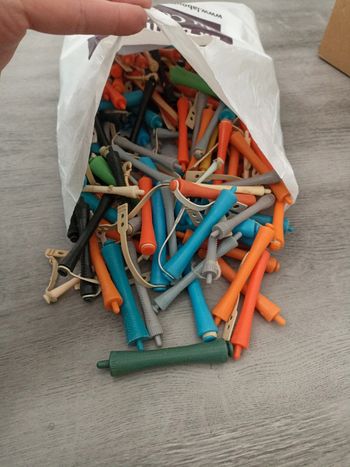 Gros lot de bigoudis toutes tailles