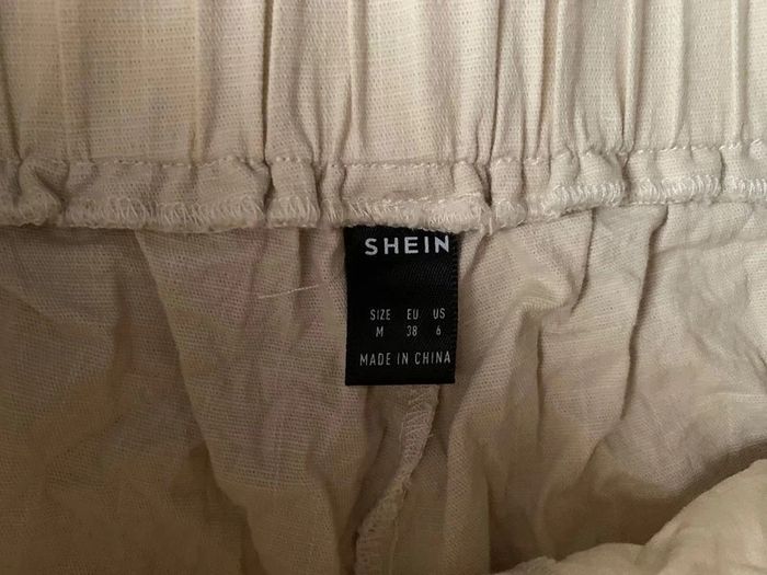 Short style lin beige ceinture T.M neuf Shein - photo numéro 2