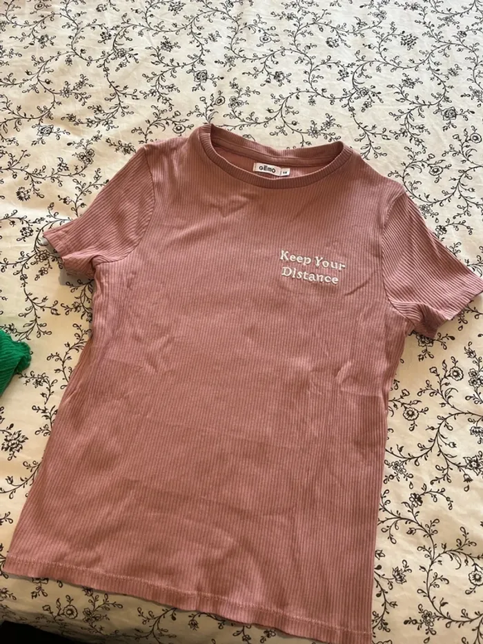 TEE shirt fille rose