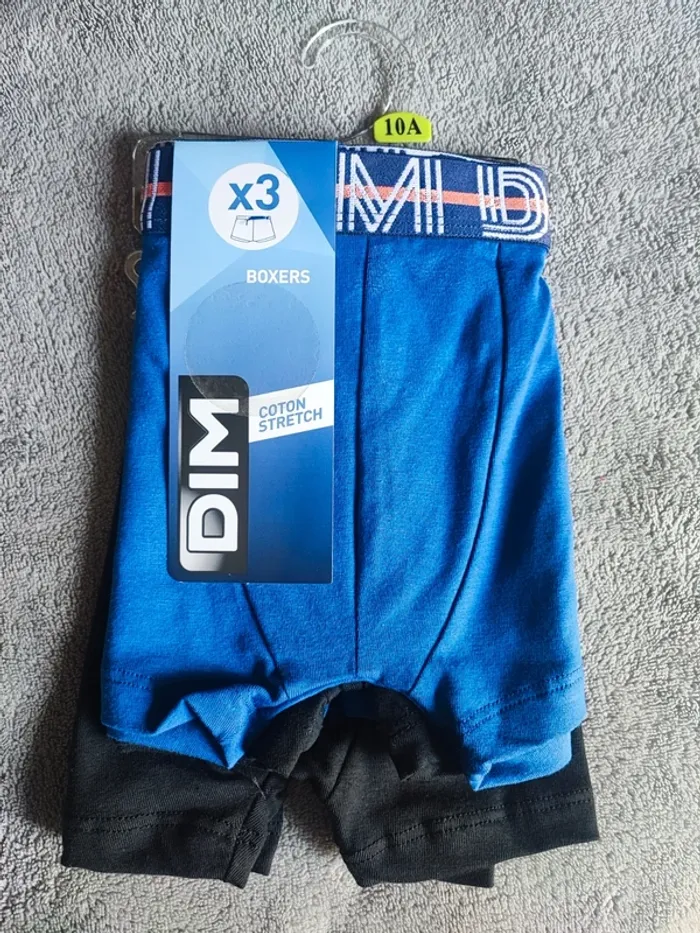 Lot de 3 boxers Dim 10 ans