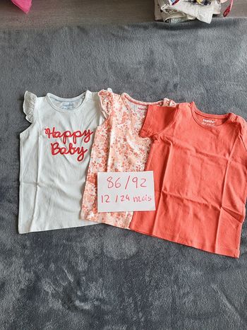 Lot 3 t-shirt 12/24mois