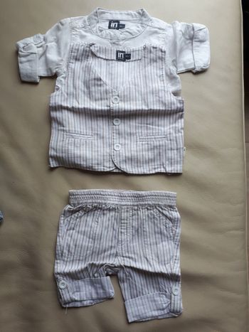 Ensemble cérémonie bébé garçon 3 mois