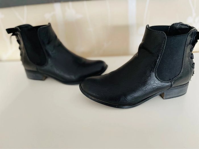 Bottines noires noeuds - photo numéro 4