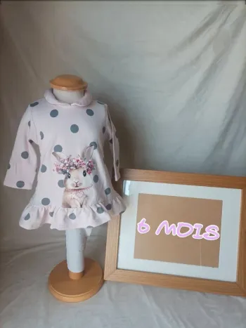Superbe tunique manches longues fille 6 mois