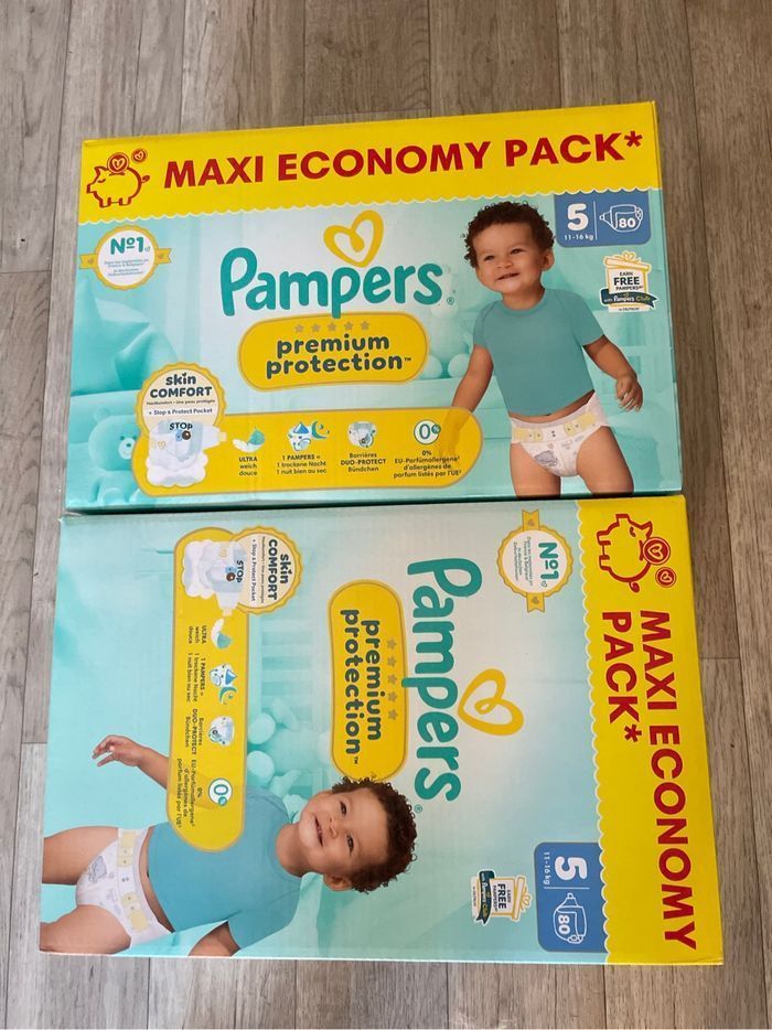 Mega pack de 160 couches pampers premium protection taille 5
