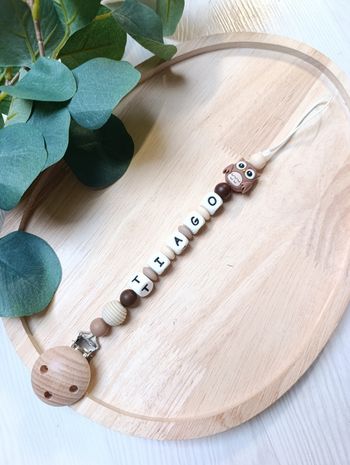 Attache tétine hibou