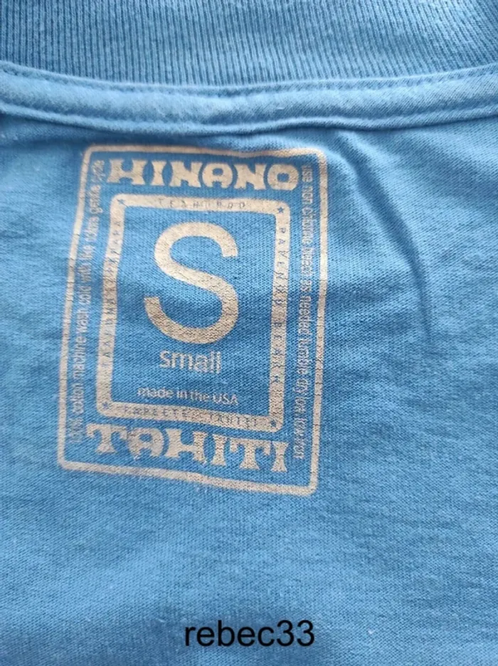 T-shirt double face logo Hinano tahiti bleu - photo numéro 3