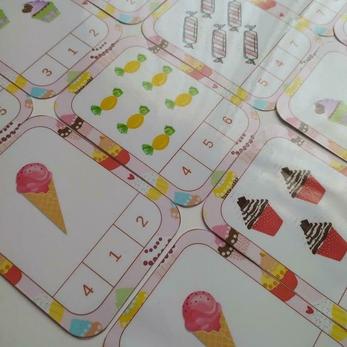 Cartes à pinces gourmandise + 6 pinces en bois - photo numéro 2