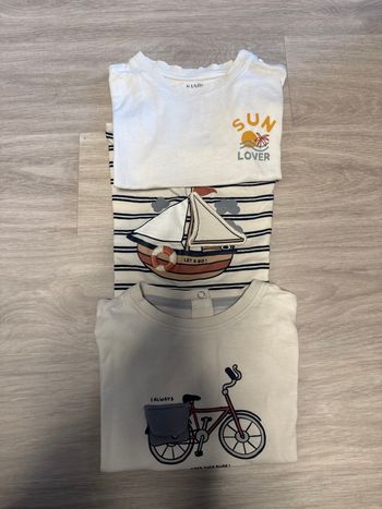 Lot tee shirt Kiabi 18m