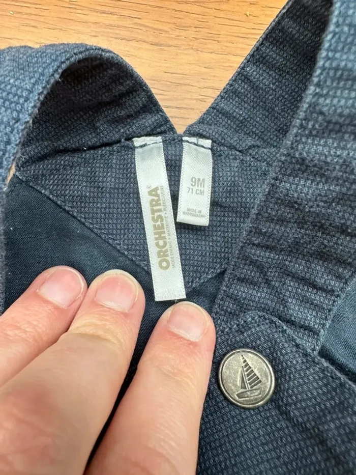 Salopette short marine 9 mois orchestra - photo numéro 4